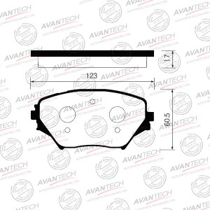 Колодки тормозные дисковые AV261 AVANTECH