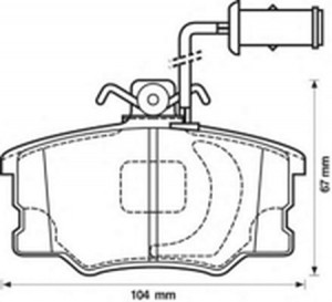 Комплект тормозных колодок, диско 571364B BENDIX JURID