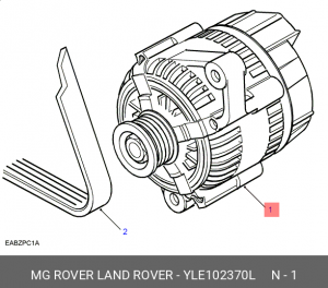 Генератор YLE102370L MG ROVER LAND ROVER