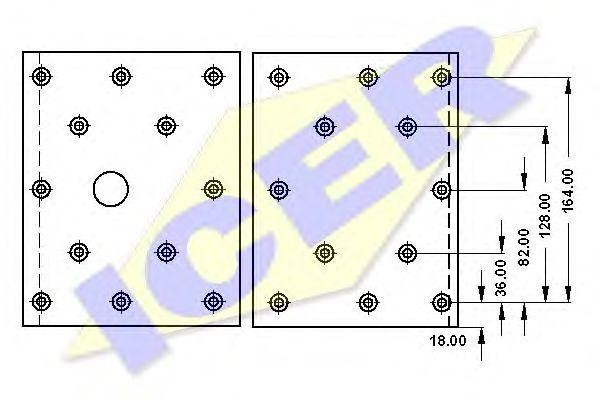 Комплект тормозных башмаков, барабанные тормоза 21987900 ICER