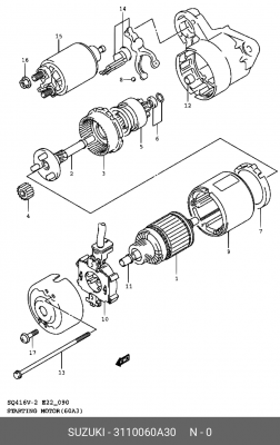 Стартер 31100-60A30 SUZUKI