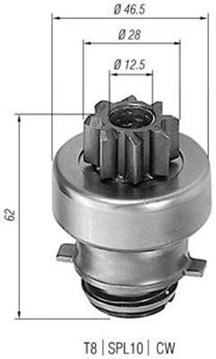 Ведущая шестерня, стартер 940113020106 MAGNETI MARELLI