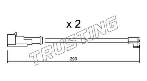 Сигнализатор, износ тормозных колодок SU.100K TRUSTING