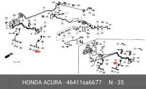 Тормозной шланг 46411SA6677 HONDA