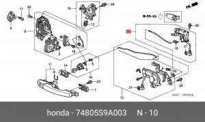Деталь 74805S9A003 HONDA