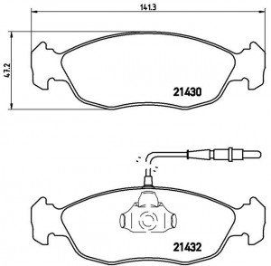 Комплект тормозных колодок, диско P61054 BREMBO