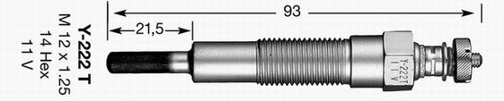 Свеча накаливания 7628 NGK NTK
