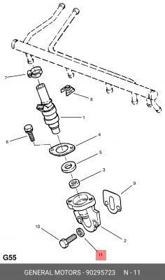 Уплотнительное кольцо, клапанная фо 90295723 GENERAL MOTORS