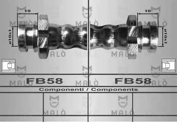 Тормозной шланг 80296 MALO