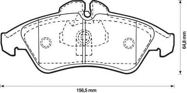 Комплект тормозных колодок, диско 571844B BENDIX JURID