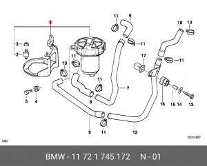 Насос дополнительного воздуха 11 72 1 745 172 BMW