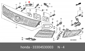 Патрон лампы 33304S30003 HONDA