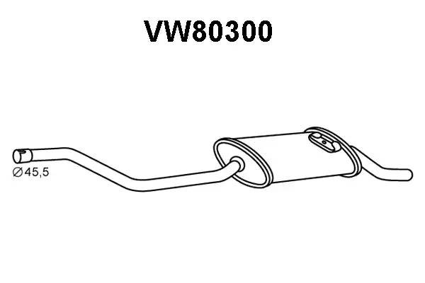 Глушитель выхлопных газов конечный VW80300 VENEPORTE