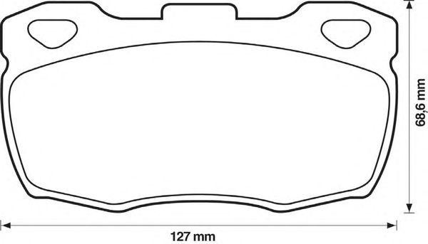 Комплект тормозных колодок, диско 571827B BENDIX JURID