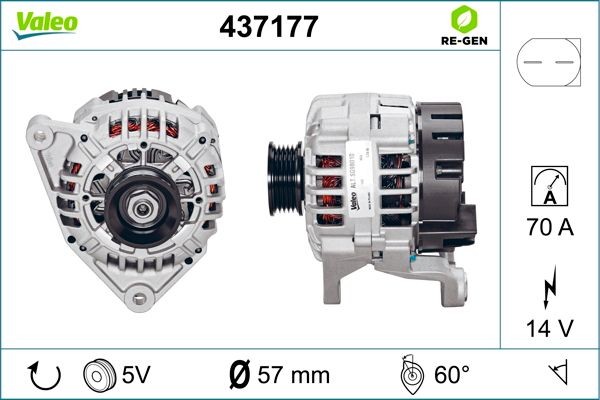 Генератор 437177 VALEO PHC