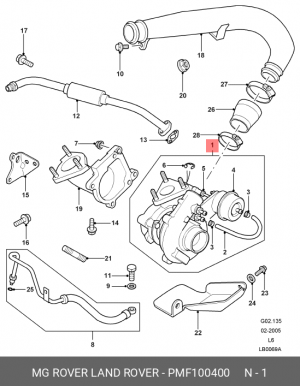 Компрессор, наддув PMF100400 LAND ROVER