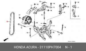 Поликлиновой ремень 31110PH7004 HONDA