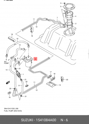 Топливный фильтр 1541084A00 SUZUKI