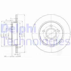 Тормозной диск BG3896 DELPHI