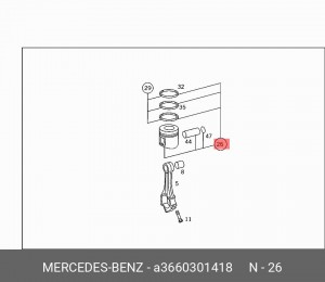 Поршень ДВС A3660301418 MERCEDES BENZ