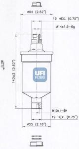 Топливный фильтр 31.676.00 UFI