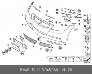 Крепление 51 11 8 045 968 BMW