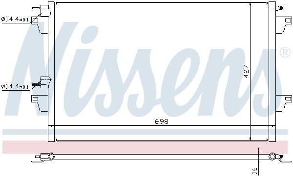 Конденсатор, кондиционер 94627 NISSENS