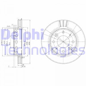 Тормозной диск BG3335 DELPHI