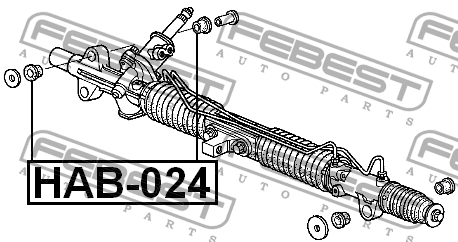 Подушка крепления рулевой рейки HAB-024 FEBEST