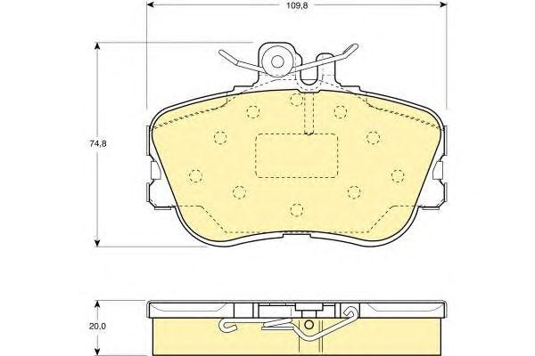 Комплект тормозных колодок, диско 6110941 GIRLING