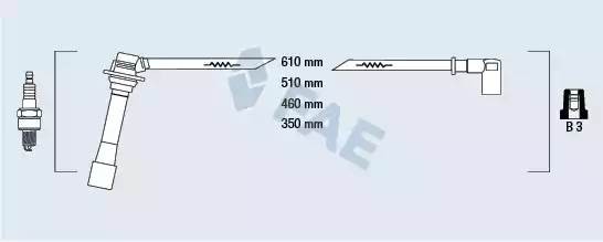 Ккомплект проводов зажигания 83261 FAE
