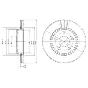 Тормозной диск BG2377 DELPHI