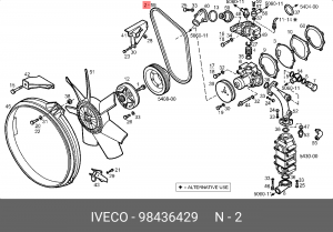 Клиновой ремень 98436429 IVECO