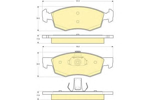 Комплект тормозных колодок, диско 6115882 GIRLING