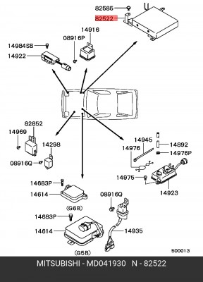 Ремень ГРМ MD041930 MITSUBISHI