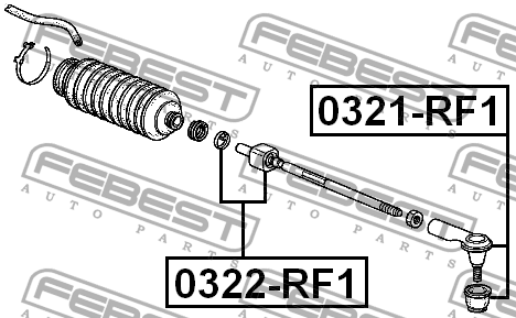 Тяга рулевая 0322-RF1 FEBEST