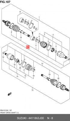 Пыльник ШРУСа 4411863J00 SUZUKI
