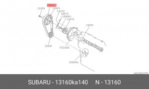 Ремень ГРМ - газораспределительного механизма 13160KA140 SUBARU
