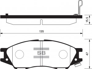 Колодки тормозные дисковые SP1156 SANGSIN