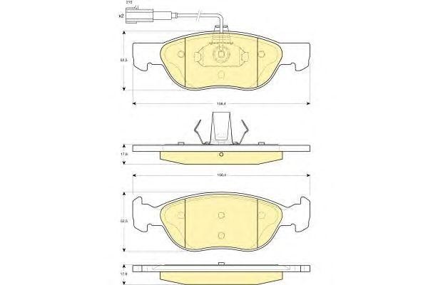Комплект тормозных колодок, диско 6114862 GIRLING