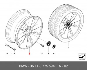 Диск колеса 36 11 6 775 594 BMW