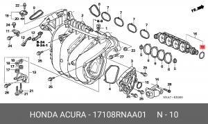 Кольцо уплотнительное 17108RNAA01 HONDA