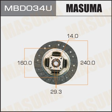Диск сцепления MBD034U MASUMA