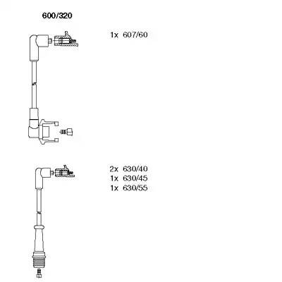 Ккомплект проводов зажигания 600320 BREMI