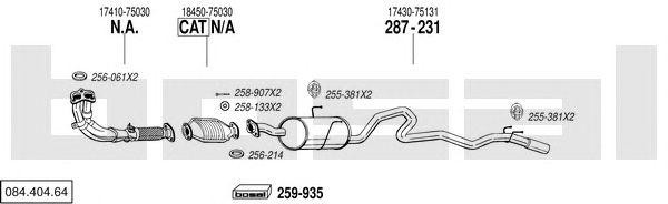 Система выпуска ОГ 08440464 BOSAL