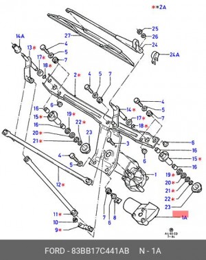 Покрышка 83BB17C441AB FORD