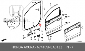 Петля - шарнир открывания двери 67410SNEA01ZZ HONDA