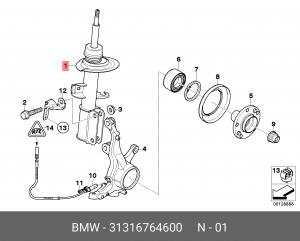 Амортизатор подвески 31 31 6 764 600 BMW