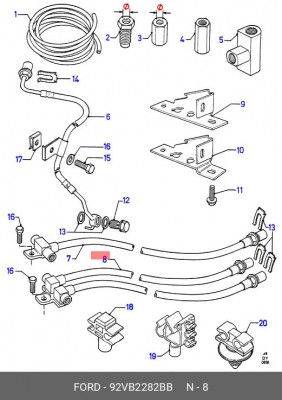 Тормозной шланг 92VB-2282-BB FORD