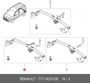 Прицепное оборудование 7711423108 RENAULT